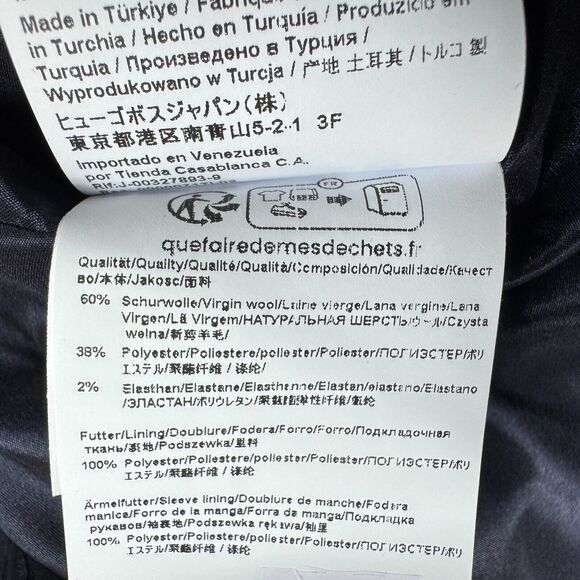 Hugo Boss Mens Modern Fit Performance Super Flex Suit Jacket Dark Blue 36S - Picture 5 of 5